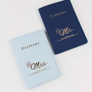 PU Leder Paare Reisepass Hülle Set, süßer Dokumentenorganizer für Ihre Reise und den Urlaub.