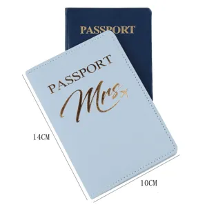 Custodia per passaporto in pelle PU con stampa a caldo, porta documenti da viaggio.