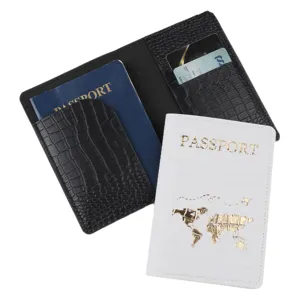 PU Leder Passhülle Schutzhülle Reise Dokumentenorganizer Set mit Kartenfächern neu