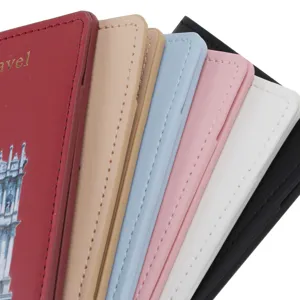 Buntes PU Leder Reisepasshülle Reise Brieftasche Organizer Kartenetui für Damen und Herren