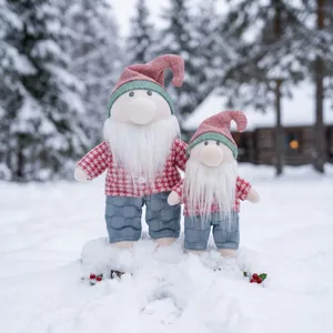 Weihnachten Weihnachtsmann Plüschtier Stoffpuppe Festliches Urlaubsgeschenk Süß Weich Heimdekoration