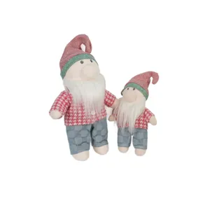 Weihnachten Wichtel Plueschtier Set dekorative Weihnachtsmann Puppe weiche Stofftiere Geschenke
