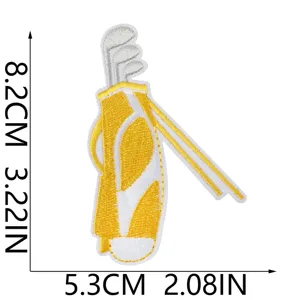 Patch brodé sac de golf thermocollant écusson pour vêtements veste sac à dos motif