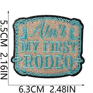 Parche bordado estilo western retro chaqueta vaquera reparación decoración letras insignia