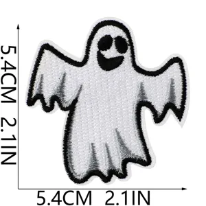 Halloween Geist bestickter Aufnäher für DIY Kleidung Reparatur und Dekoration, klassisch.