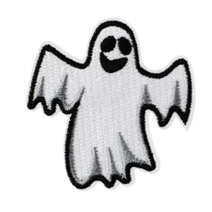 Halloween Geist bestickter Aufnäher Stoff Applikation Gruseliges DIY Abzeichen für Kleidung