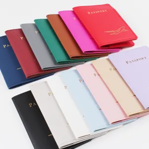 Bunter PU Leder Reisepasshülle Dokumentenschutz Etui Tasche für Paare und Geschenke