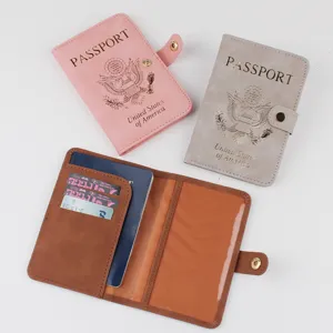 PU Leder Reisepass Hülle Mehrfachkarten Halter Dokumenten Organizer Etui Detailansicht