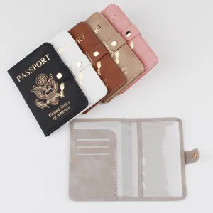 Multifunktionaler PU Leder Reisepasshülle mit Kartenfächern und Dokumentenorganizer.
