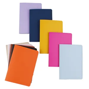 Copertina per passaporto in pelle PU colorata organizer per documenti da viaggio elegante