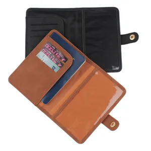 Modische PU Leder Reisepasshülle mit mehreren Kartenfächern Reisebrieftasche Schutzhülle