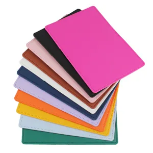 Custodia per passaporto in pelle PU colorata organizzatore documenti da viaggio set