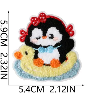 Cute penguin iron-on patch embroidered badge clothing accessory cartoon DIY decoration cute style