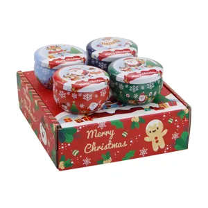 Christmas scented candle gift box set with botanical essential oils for holiday gifts.