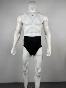 Pantaloncini sportivi aderenti tinta unita da uomo dettaglio vita alta elastica.