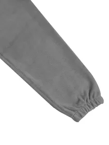 Herren Fleecejacke Aermel Detail grau Winter warme Oberbekleidung laessig Langarm Stoff