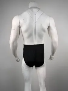 Pantaloncini sportivi fitness stretti a vita alta da uomo in tinta unita, traspiranti.