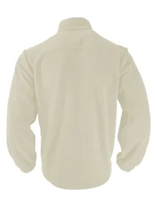 Herren Fleece Stehkragen Jacke Rückseite Detail Ansicht, Herbst Winter Freizeit beige.