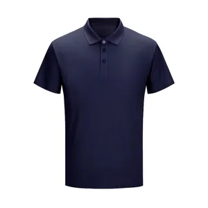Herren Einfarbig Kurzarm Polohemd, atmungsaktives Schnelltrocknendes Material, Casual.