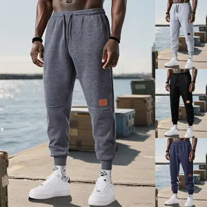 Pantaloni della tuta felpati uomo invernali casual sportivi con tasche e coulisse comodi