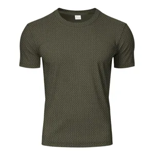 Herren Sommer Eisseide schnelltrocknend Rundhalsausschnitt Kurzarm T-Shirt Freizeit Top