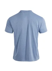 Men's casual short sleeve t-shirt back view, solid color basic summer top for daily wear.