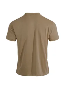 Men's casual short sleeve henley t-shirt solid color breathable summer top basic style