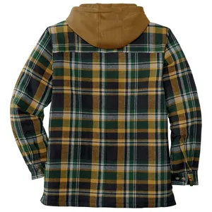 Herren dicker Karo Kapuzenjacke Winter Freizeit Langarm warme Oberbekleidung Alltag.