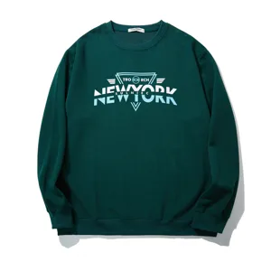Men's Plus Size Crew Neck Sweatshirt Fashion Letter Print Loose Fit Cotton Blend Long Sleeve Pullover Casual Streetwear Top