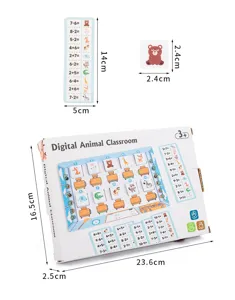 Kids math educational toy digital animal classroom learning puzzle game for kids