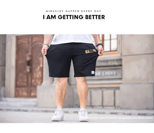 Men casual five-point shorts elastic straight-leg comfortable summer sportswear apparel style