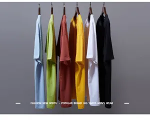 Men solid color short sleeve crewneck t-shirt hanging detail display casual style comfort