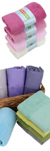 Weiches saugfähiges reine Baumwolle Handtuch Set bunte gerollte Heimtextilien Bad