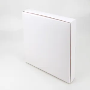 Detail view of a premium white gift box, elegant packaging solution for presents and items.