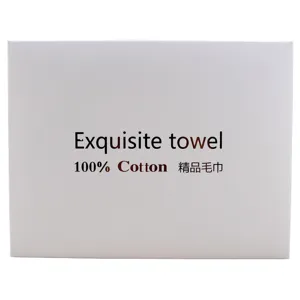 Boîte cadeau blanche pour 2 serviettes, boîte de rangement pour coton 26x20x6cm.