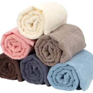 100% Cotton Towel Set Solid Color Soft Absorbent Hand Face Towel For Bathroom Daily Home Use Gift Box Packaging