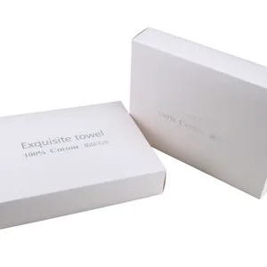 Boîte cadeau blanche pour serviettes ensemble emballage élégant pour salle de bain