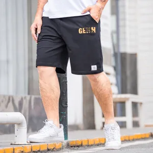 Men casual five-point shorts loose straight sportswear black comfortable daily wear