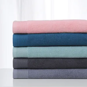 Pure Cotton Thick Loop Bath Towel Class A Active Dyed Soft Absorbent Towel For Home Bathroom Hotel Luxury Bath Linen