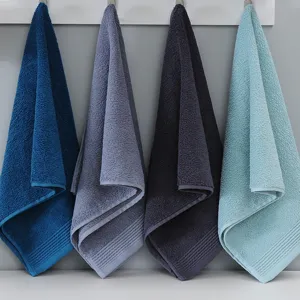 Pur Coton Couleur Unie Doux Absorbant Serviette de Visage Quotidien Bain Hôtel Doux Serviette de Main Respirant Doux pour la Peau Cadeau
