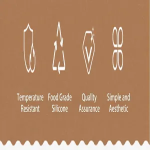 Detailed icon guide showing food-grade and heat-resistant silicone mold features