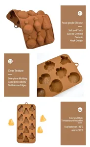 Silicone Halloween molds featuring ghosts, skulls, and apothecary bottles for candy