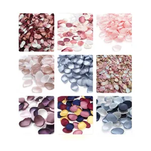 Assorted colorful silk artificial rose petals for romantic wedding and party decorations