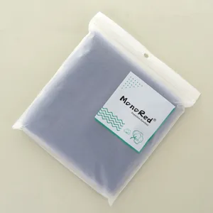 Pure cotton square towel in frosted packaging bag, solid color hand face cloth main view.