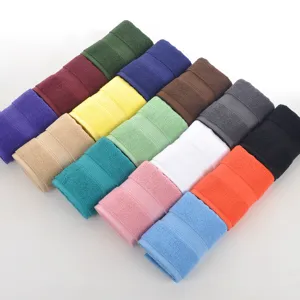 Pure Cotton Solid Color Square Face Towel Soft Absorbent Breathable Washcloth For Bathroom Household Daily Use