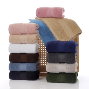 Solid Color Pure Cotton Face Towel Soft Absorbent Square Washcloth With Double Satin Edge Home Bathroom Cleaning Towel