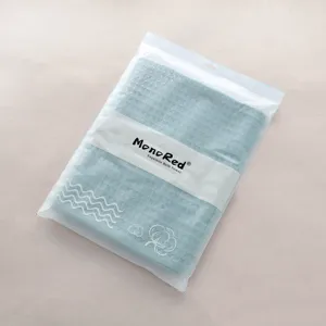 Premium Cotton Waffle Weave Bath Towel Soft Breathable Absorbent Solid Color for Home