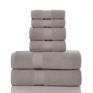Pure Cotton Solid Color Towel Set Soft Absorbent Bath Towel And Face Towel Home Bathroom Hotel Daily Use