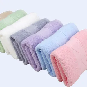 Soft pure cotton face towels in multi pastel colors with diamond jacquard design for daily use.