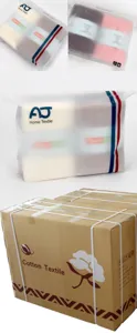 Cotton face towels 6-piece set home absorbent soft washcloths with frosted zipper storage bag
